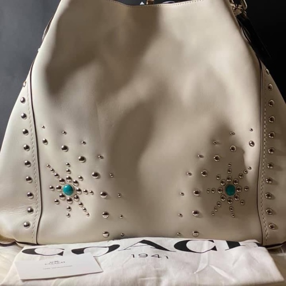 57110 - Coach Edie Shoulder Bag 42 with Western Rivets - Picture 11 of 13